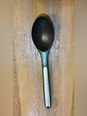 Calphalon Nylon & Silicone Long Handle Black & Grey Spoon 13.5”